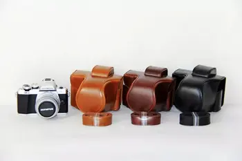

Pu Leather Camera Case For Olympus OM-D E-M10 Mark II EM10II EM10 II E-M10II Camera Bag Cover With Strap