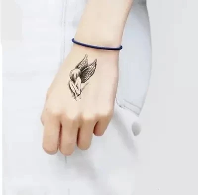 

10 stickers 3D Sleeping Erotic Angel Wings Sexy Waist Chest Hand Calf Simulation Water Tattoo Stickers