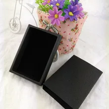 Подарочная коробка черного цвета, розничная, бумажная коробка для ящиков, подарочная упаковка, картонные коробки 24 шт, коробка с бесплатным высококачественным черным бархатом