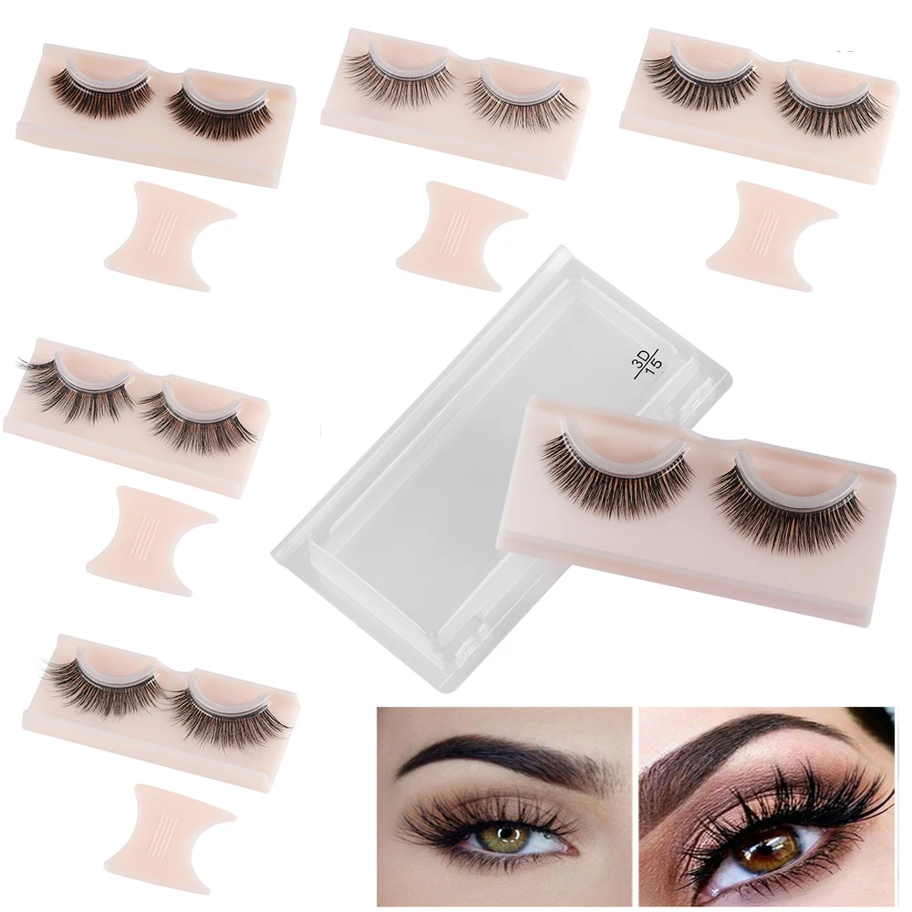 New !1 Pair 3D Self Adhesive False Eyelashes Extension No Glue Required