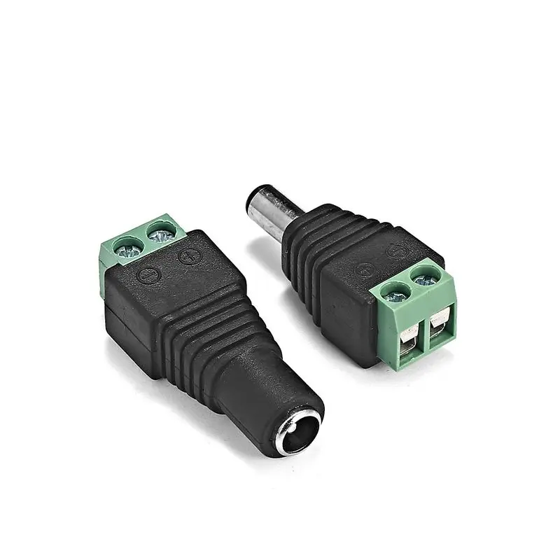 

500pairs 5.5x2.1mm DC Power Connector Male Female Jack Plug Terminals Wire Connectors For CCTV Camera 5050 LED Strip Light