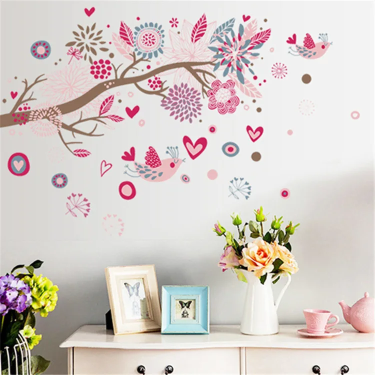 romantic bohemian tree wall stickers girls women Family ...
