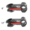 2017 New Arrive Ullicyc 4 Color Alloy + 3k Carbon 6 Degree 17 Degree Stem Mountain Bike Road Bike Stem Frok 28.6 bar 31.8  LGA08 ► Photo 3/6