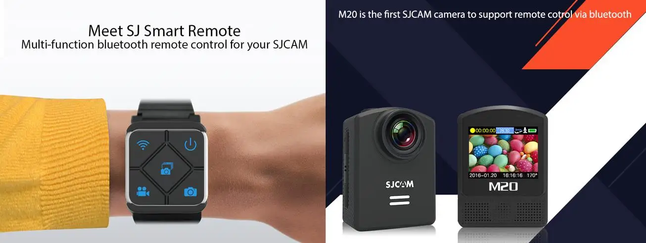 Original SJCAM M20 Wifi Gyro Sport Action Camera HD 2160P 16MP 4K Waterproof DV Bluetooth watch self timer lever remote control