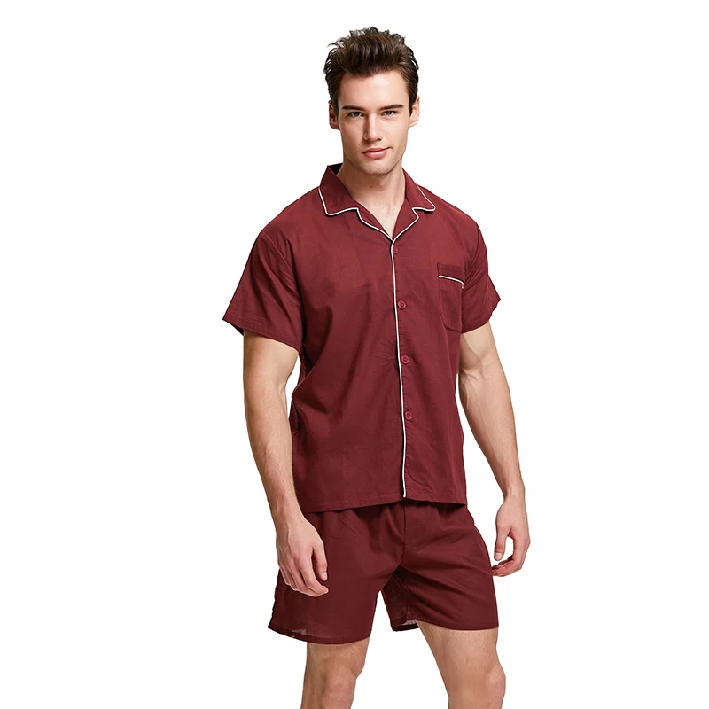 mens pjs Tony&Candice Pajamas Men Sleepwear 100% Cotton Men's Nightwear Long Sleeve Sleep Lounge Casual Male Nightgown Soft Pyjama Set mens sleep wear