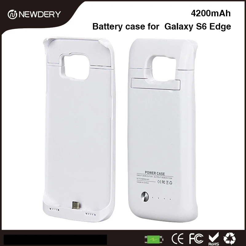 

Double use time! For Samsung S6 edge Power Case 4200mAh External Battery Charger Battery Cases Galaxy S 6 EDGE Backup Charger