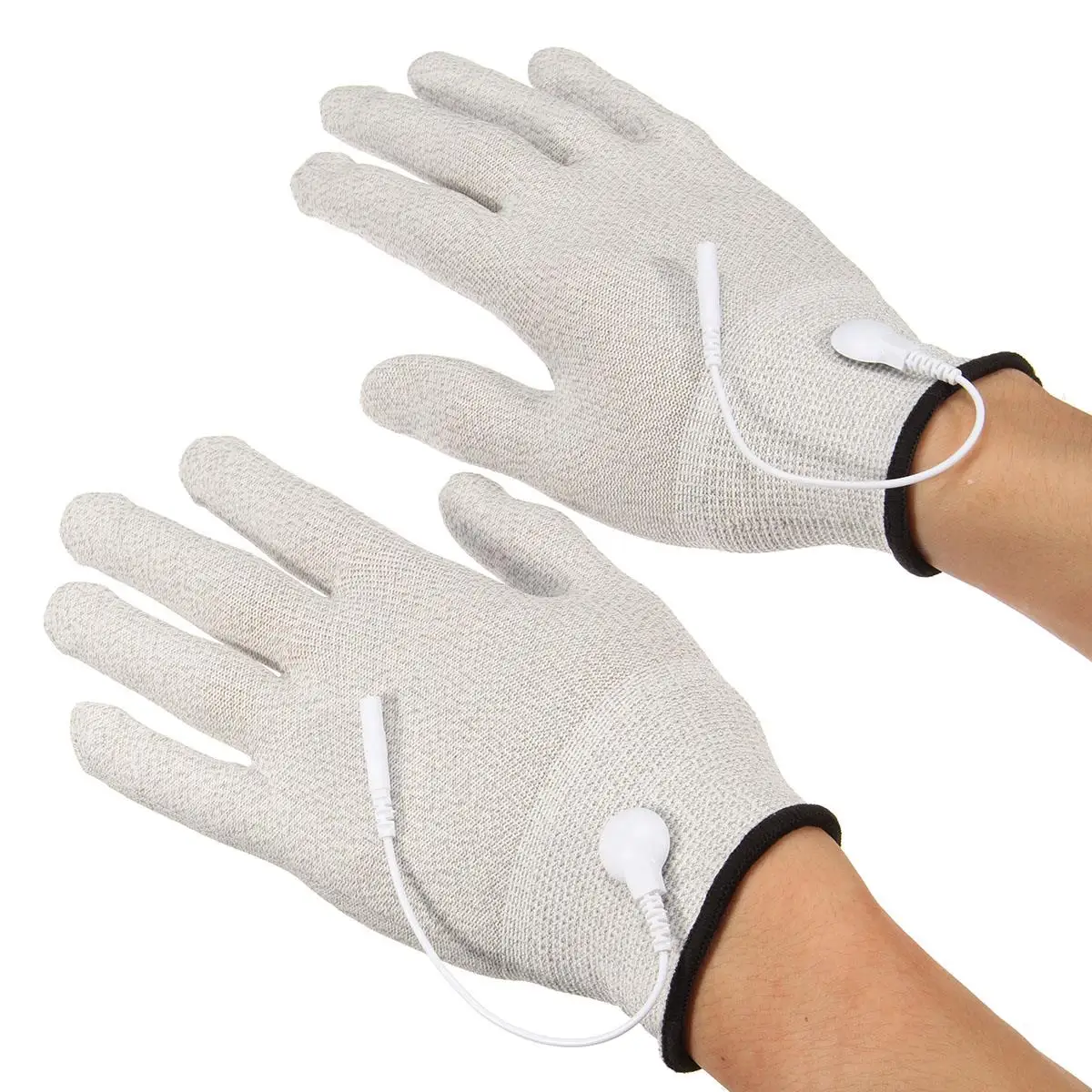 New Breathable Conductive Electric Therapy Massage Electrode Gloves Use