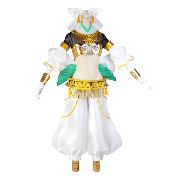 

2019 Hot Sale!!!Fate/Grand Order fgo Xiao Yu Cos Nine-tailed fox Top+Pants+Belt Full sets