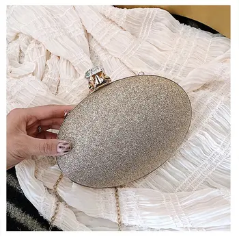 

2019 New Crystal Diamond Women Messenger Bag Chain Mini Gold Party Evening Clutch Bridal Wedding Shoulder Crossbody Bag for Girl