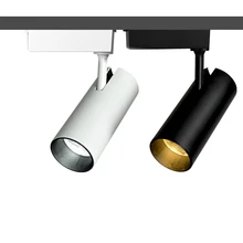 CREE светодиодный COB рельсовый светильник 7 Вт 10 Вт 15 Вт 20 Вт 30 Вт Точечный светильник антибликовый Регулируемый рельсовый трек светильник ing для торгового центра выставочного офиса