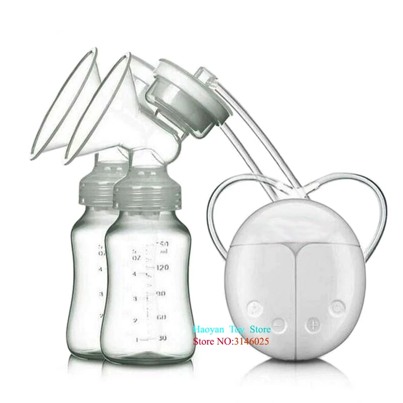 

Suction USB Electric Breast Pump with baby milk bottle Cold Heat Pad Nipple Double Electric breast pumps Powerful Nipple CS0019