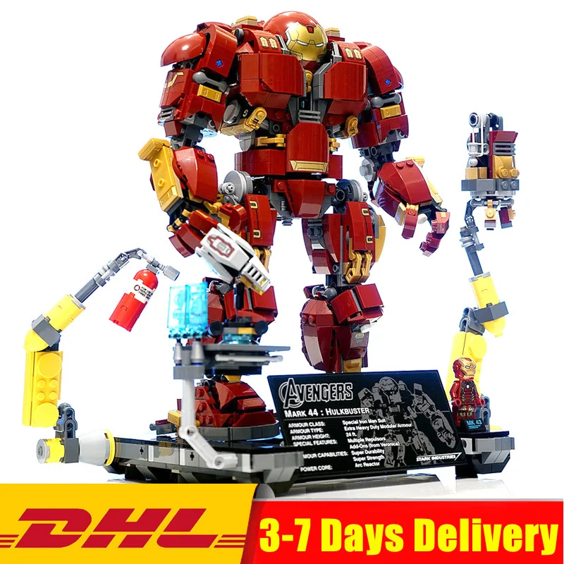 

IN Stock Lepin 07101 1527Pcs Super Hero The Legoings 76105 The Hulkbuster Ultron Edition Toy Building Bricks Blocks Model Gifts