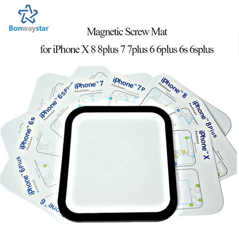 9PCS/Lot Magnetic Screw Chart Mat for iphone X 8 8 plus 6 6 plus 6s 7 7 ...