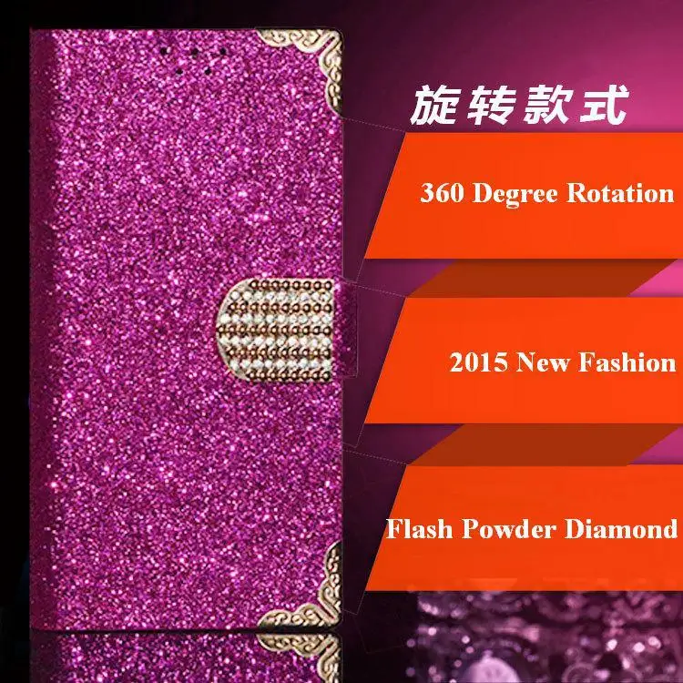 Universal 360 Degree Rotation Prestigio 4044 Case Fashion Flash Powder Diamond Phone Cases for MultiPhone DUO | Мобильные телефоны