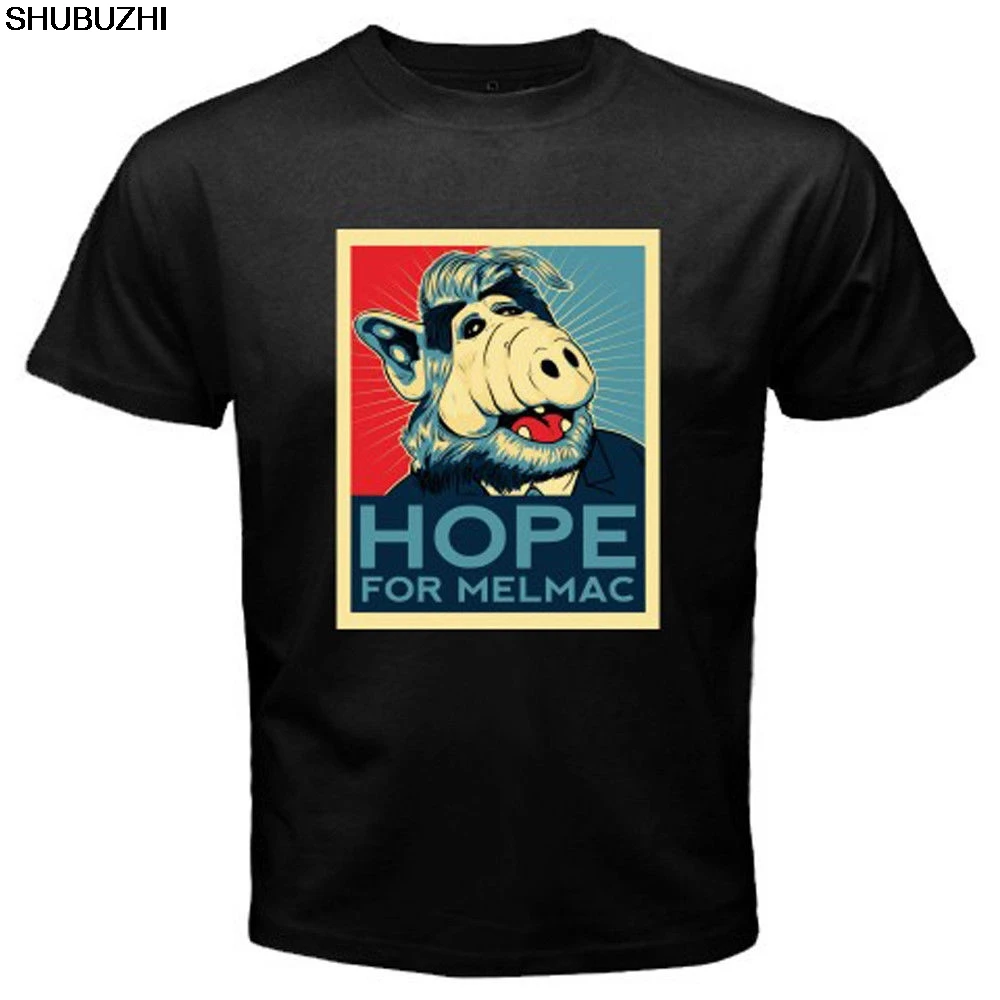 

New ALF Hope For Melmac Alien Movie TV Show Men's Black T-Shirt Cartoon t shirt men Unisex New Fashion tshirt sbz3182