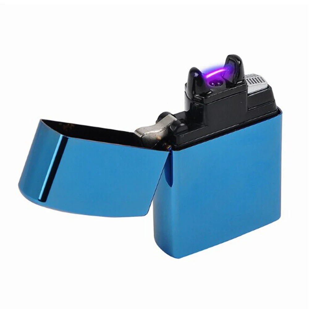 2018 Male gift Arc Lighters metal USB Rechargeable Flameless Electric Arc Windproof Cigar