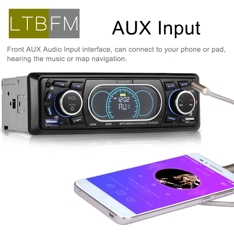 LTBFM двойной USB Bluetooth Авторадио 1 Din автомагнитола Coche рекордер автомобильный стерео Мультимедийный Плеер MP3 FM Aux вход SD часы в тире