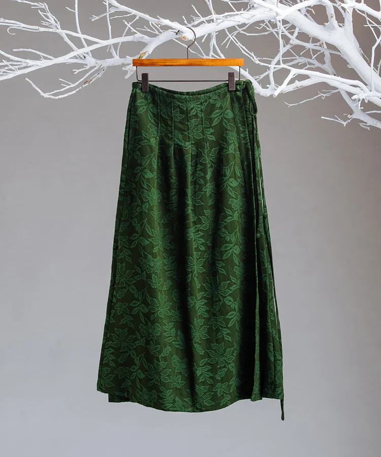 

Original Design 2019 New Spring and Autumn Women Skirts Soft and Comfortable Jacquard Cotton Skirts Long Skirts N008