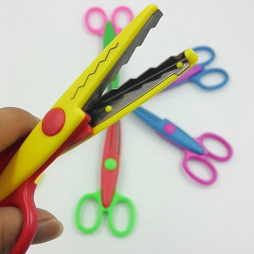 Photo Album Creative DIY Stainless Steel Craft Scissors Kids Wavy