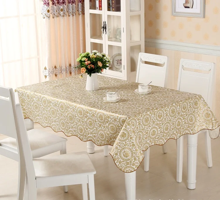 

2017 new Pastoral PVC Table Cloth Waterproof Oilproof Floral Printed Lace Edge Plastic Table Covers Anti Hot Coffee Tablecloths