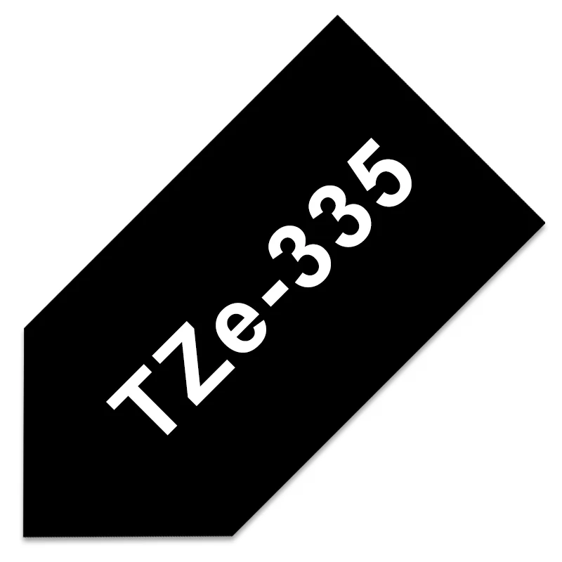 white on black TZe-231 ленты для этикеток для Brother P-touch 12 мм лента 1 шт. TZe 231 черная на белом tze Лента совместима с Brother PTH100 PTD210 - Цвет: white on black