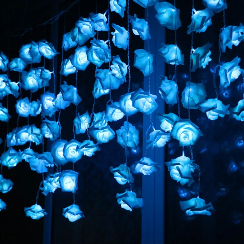 3.5M LED Curtain String Rose LED String Lighting 96 leds Valentine' Day Flower Party Wedding Christmas Fairy Decor 3.5M LED Curtain String Rose LED String Lighting 96 leds Valentine' Day Flower Party Wedding Christmas Fairy Decor