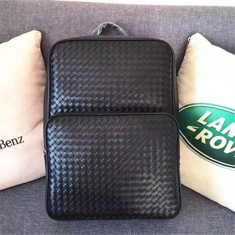 W27h37d11cm Computer Schulter Herren Kaisiludi Reise Rucksack Rindsleder Leder Lady Große Braid Kapazität Tasche q7ZgfwP