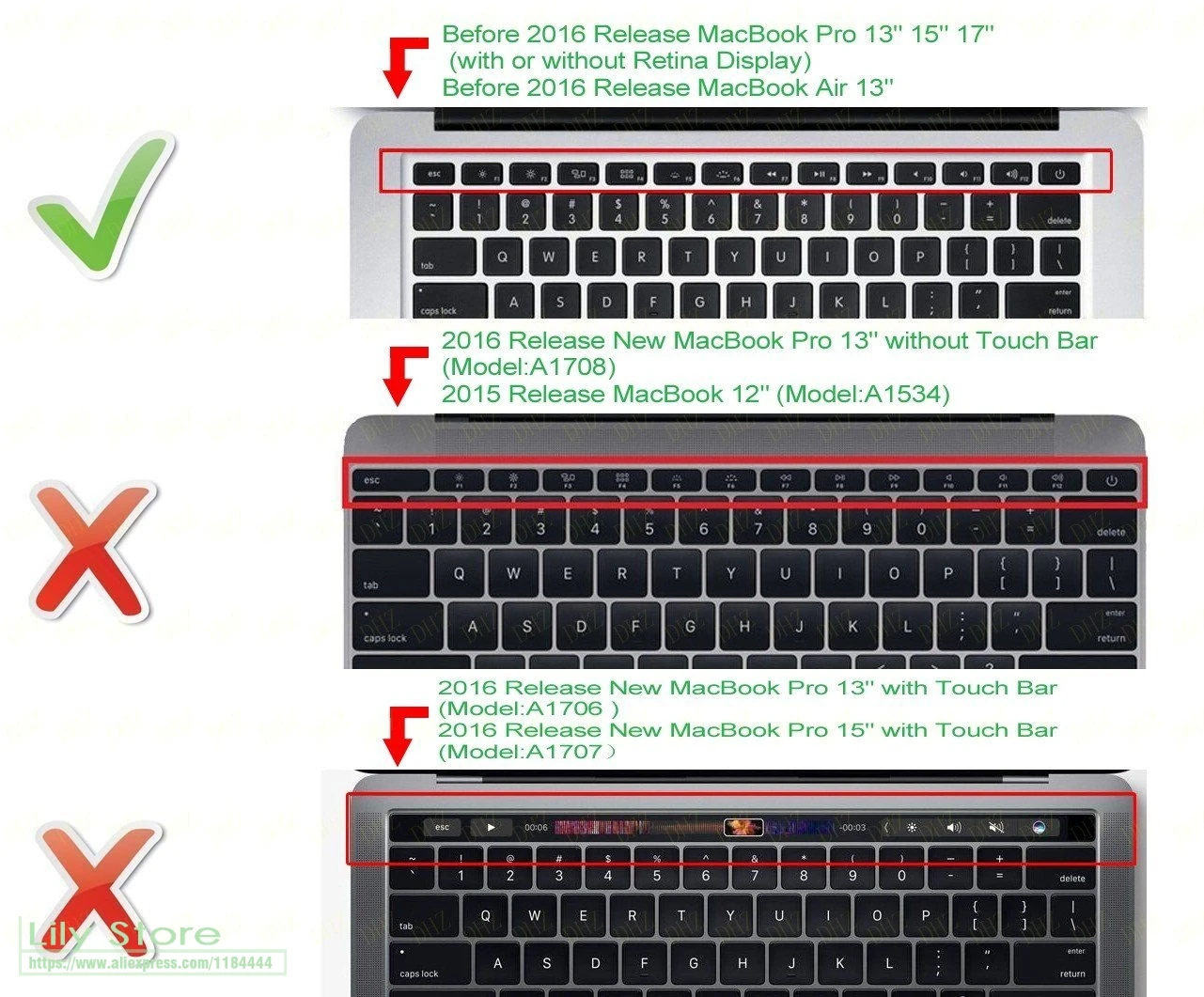 

For Apple Macbook pro 13" 13.3'' A1278 Unibody MC700 MC724 2009 to 2013 late 13.3 inch US Silicone Keyboard Cover Protector