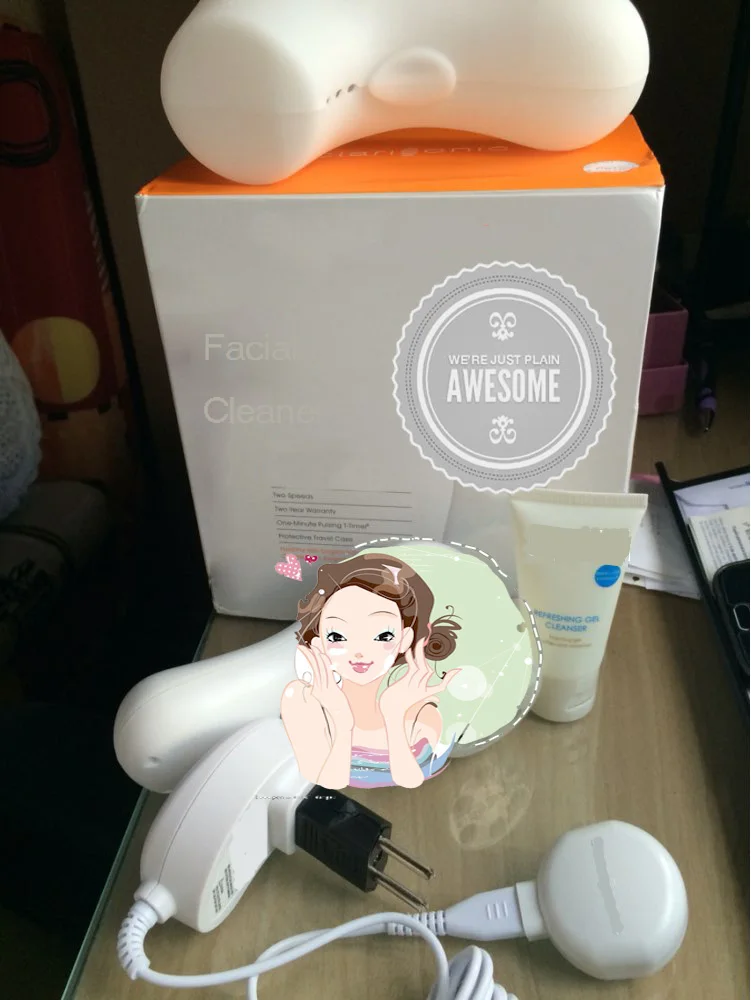 Free shipping Pro Ultrasonic Face Brush Eletrical Facial Cleansing Tool