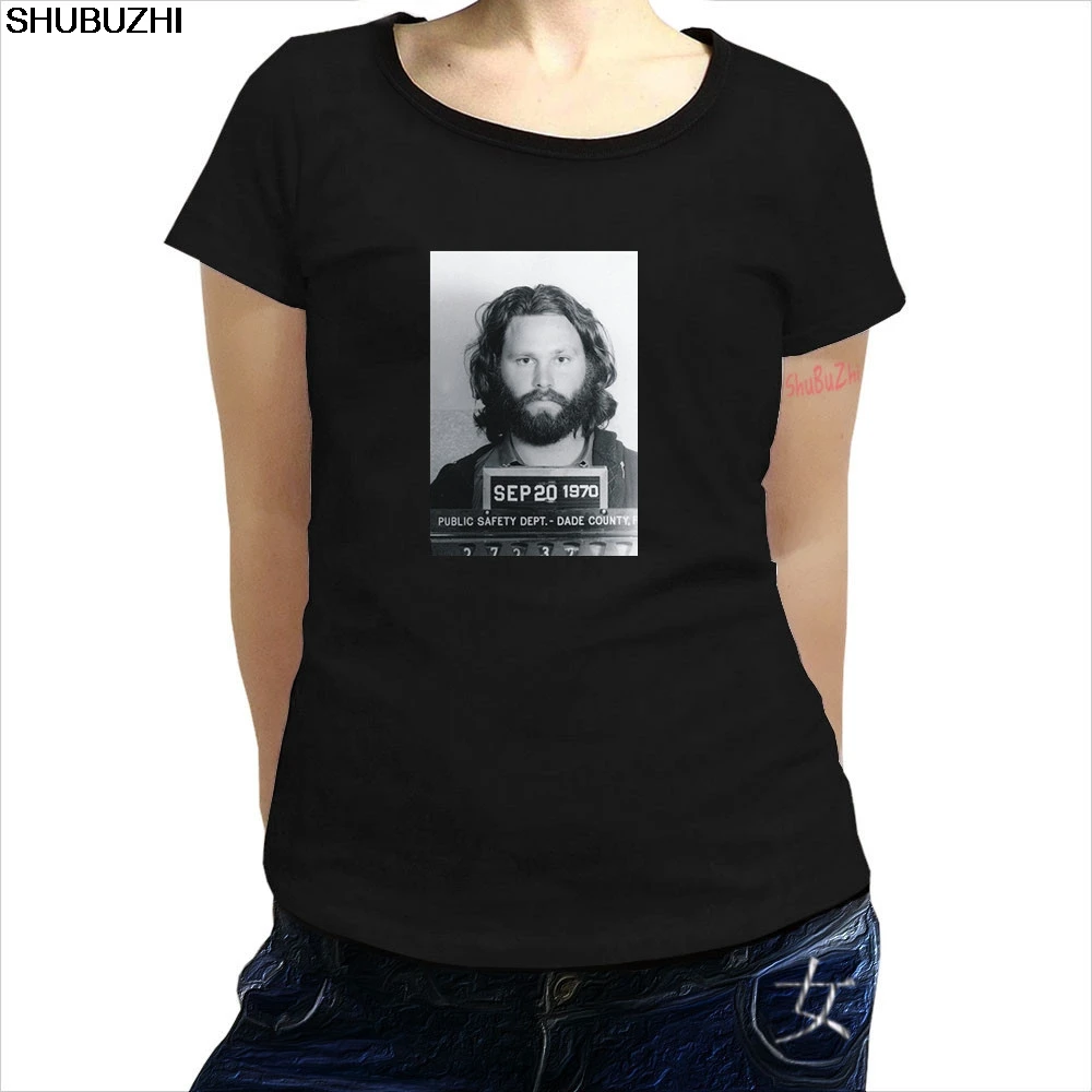 

JIM MORRISON MUGSHOT COOL THE DOORS RETRO IDEAL GIFT DESIGNER COOL womenS TSHIRT o-neck summer tee shirt casual tees sbz1127