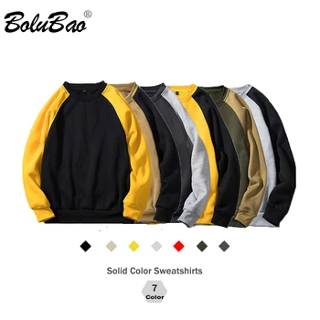

BOLUBAO Sweatshirts Men Warm Pullover Streetwear Long Sleeve Patchwork Hoodies Mens Clothes Fashion Couple Sportswear EU Size