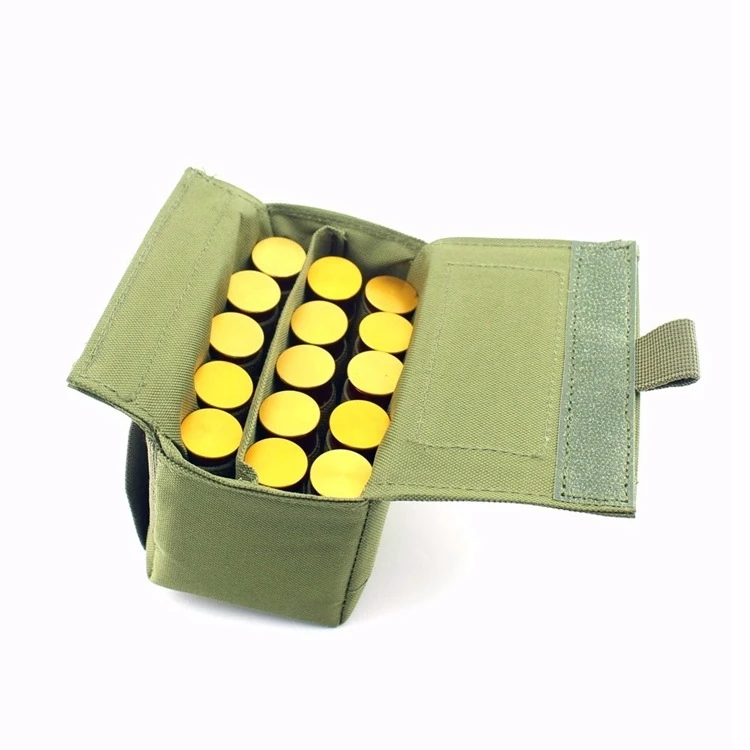 Подсумок Molle Bullet Pouch 15 отверстий разбросанные сумки пистолет оболочки ремень для патронташа держатель Открытый армейский пистолет Картридж сумка