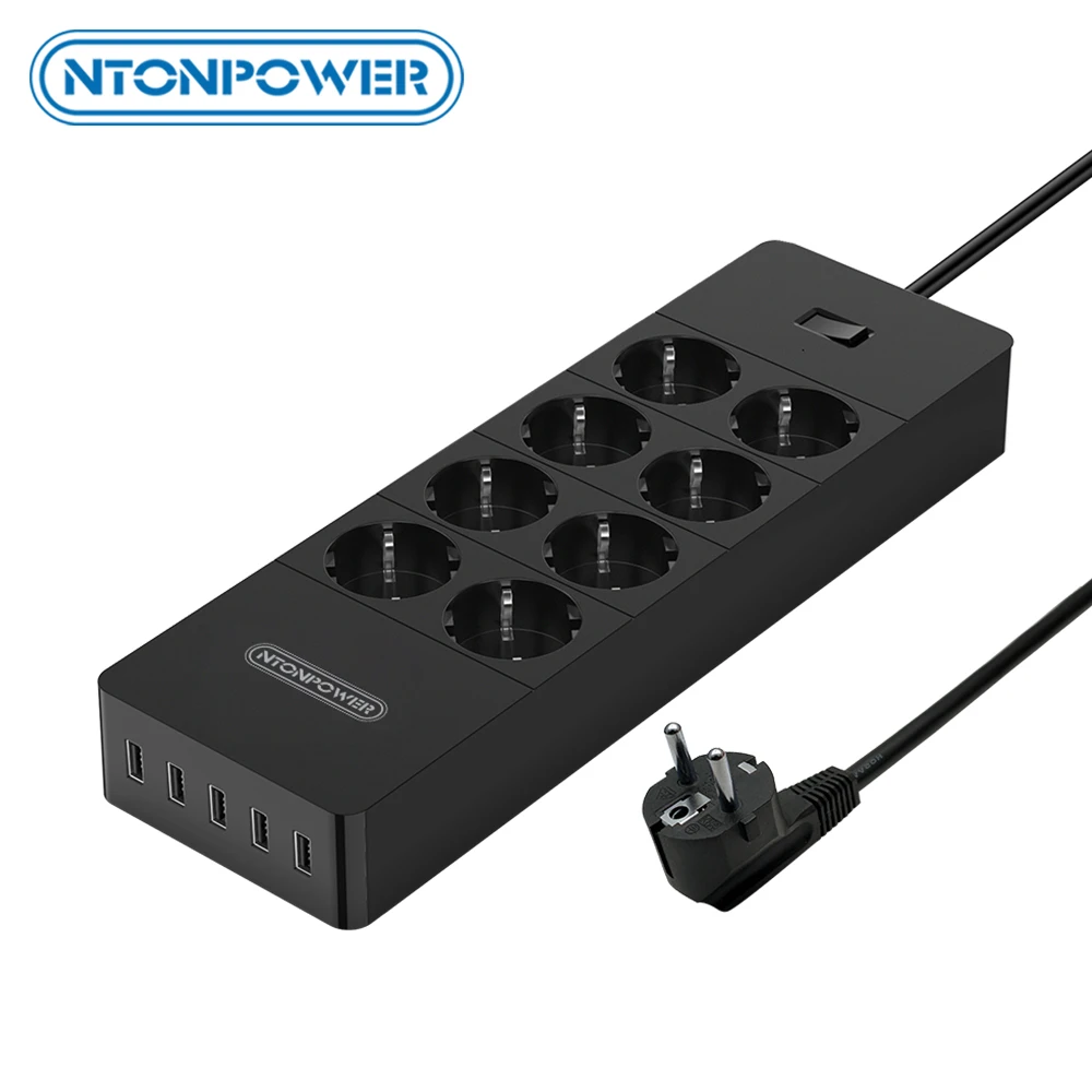 Cena NTONPOWER wielu wtyczka zasilania taśmy ue gniazdo przedłużacza ochronnik przeciwprzepięciowy z USB wtyczka elektryczna oszczędzanie energii dla domu i biura