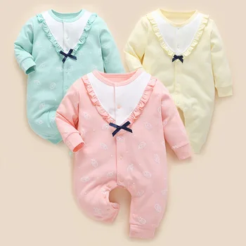 

Baby Rompers Casual Sweet Girls Boys Jumpsuit Newborn clothing Long Sleeve Infant Outfits Pink Clothes For Spring Autumn