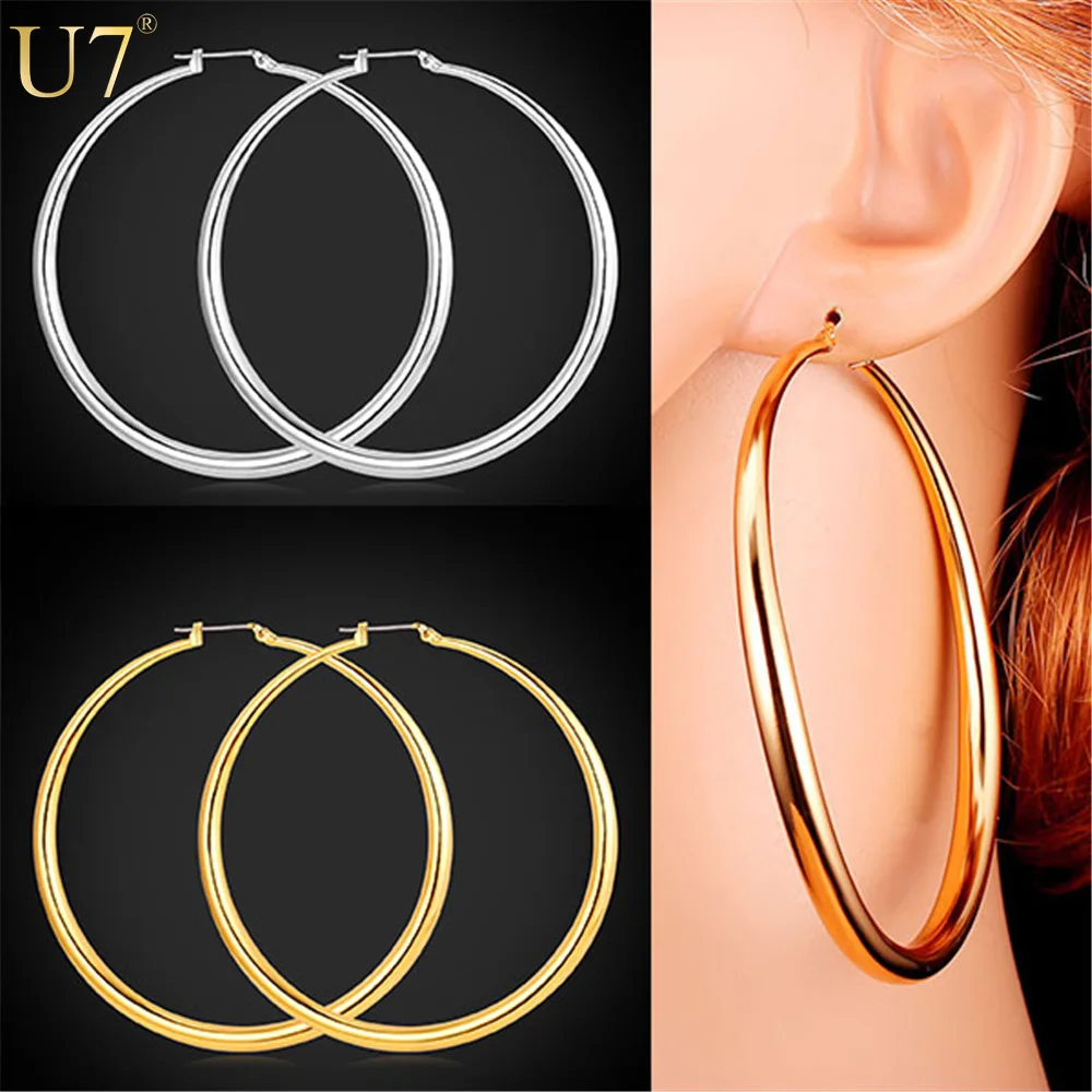 Girls hoop earrings gold color Girls hoop earrings gold color