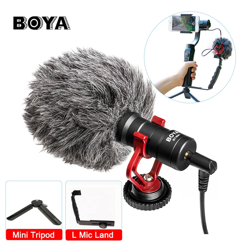 

Ulanzi L Bracket+Mini Tripod+Boya Microphone Kit for Zhiyun zhi yun Smooth Q Feiyu Gimbal DJI OSMO on Gopro Hero Smartphone