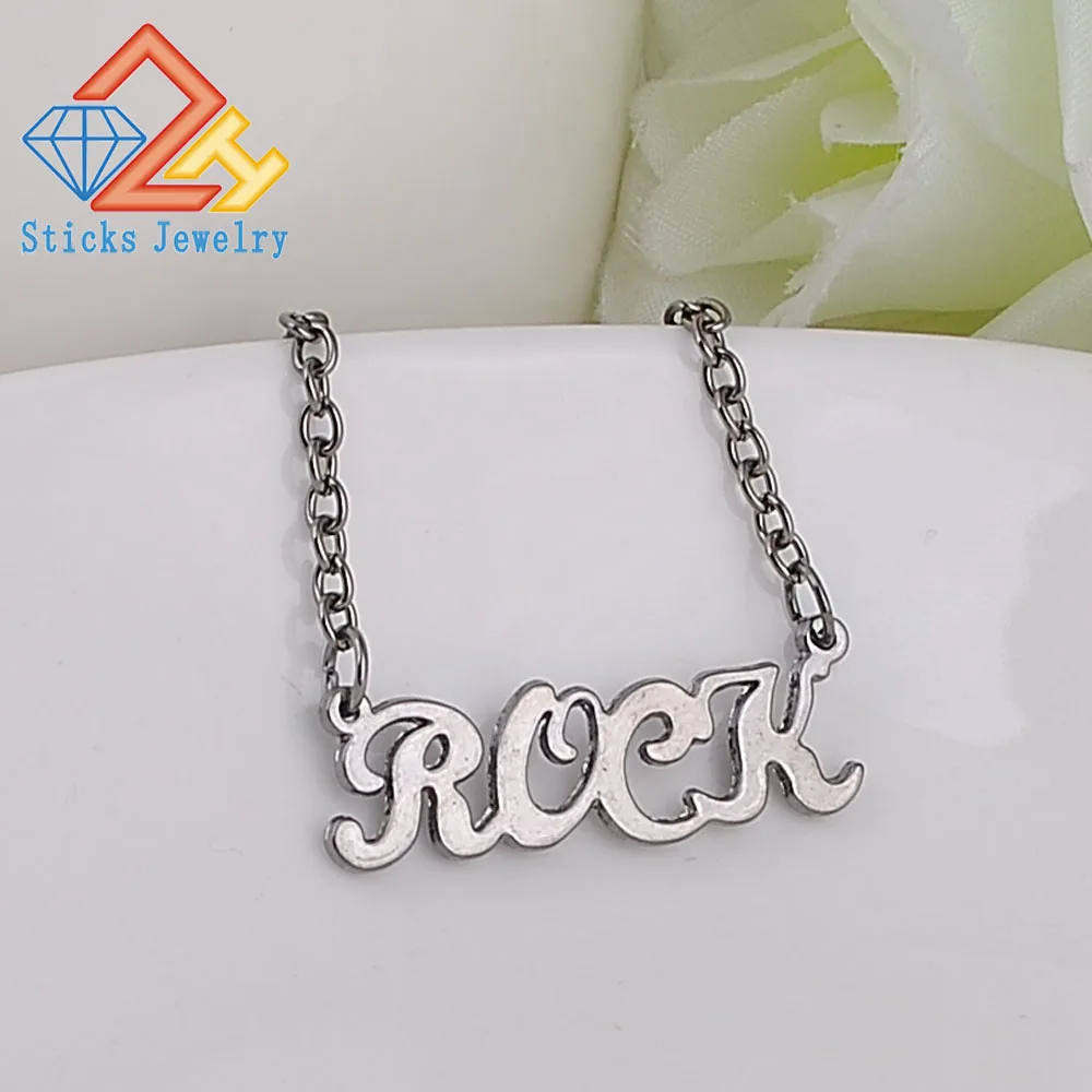 

(1 Pieces / Lot)Relax Personalized Name Necklace Alloy Pendant Alison Font Fascinating Pendant Necklace