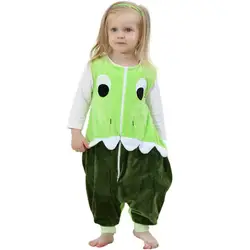 Зеленый детский спальный мешок без рукавов спальный мешок хлопок детский спальный мешок От 1 до 3 лет