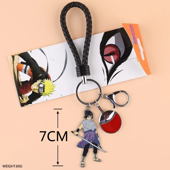 

5 Pcs/lot Anime Naruto Kakashi Itachi Uchiha Sasuke Keychain Three-dimensional alloy Figure pendant toys gift