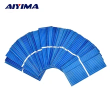 AIYIMA 100pcs 0 5 V Solar Panel 52x19mm Polycrystalline Silicon Photovoltaic Solar Panels Sunpower Cells DIY