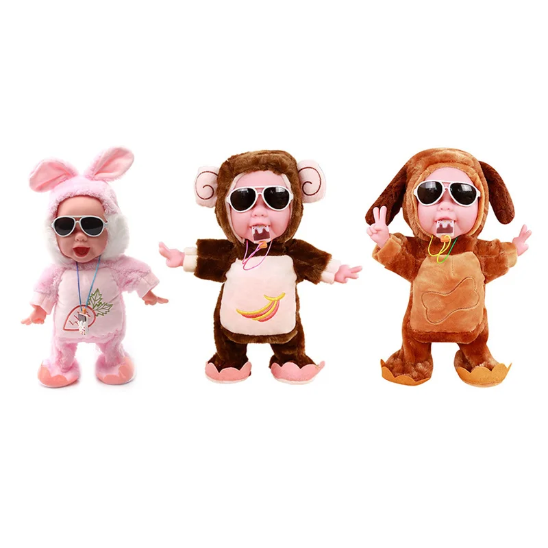 Забавные электрические плюшевые игрушки музыкальные куклы могут танцовать, петь и смеяться, Собака Обезьяна медведи 3 модели плюшевые мягкие игрушки для детей Рождественский подарок