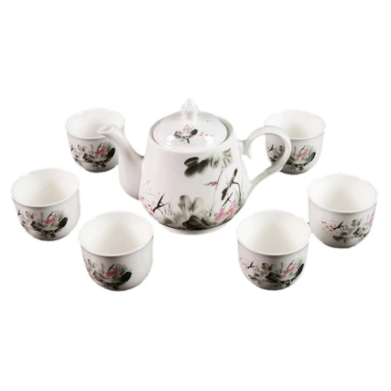 

Jingdezhen new ceramic teapot Teapot Set large bone china cups gift box