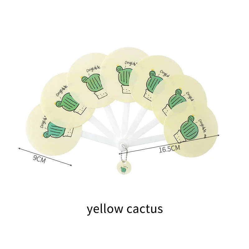 Милый фруктовый узор 1 шт. круговой детский подарок для студентов летние поставки портативный пластиковый складной Вентилятор ручной вентилятор