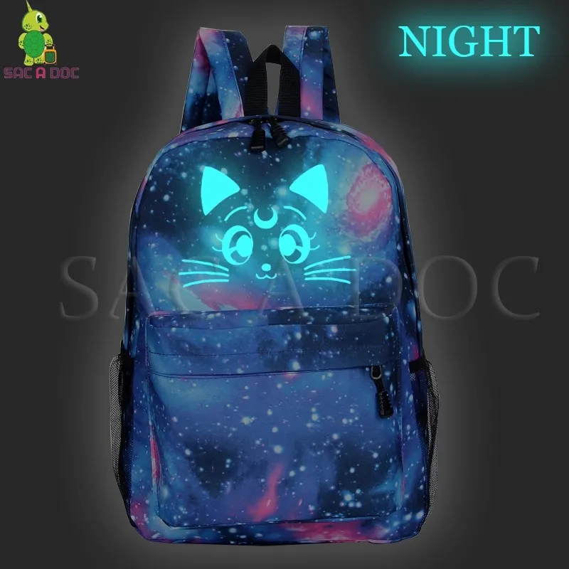 غالاكسي بحار القمر مضيئة على ظهره الأطفال الحقائب المدرسية عارضة الظهر لونا القط ظهره مليء بالنجوم ليلة السفر Morral هومبر غالاكسي بحار القمر مضيئة على ظهره الأطفال الحقائب المدرسية عارضة الظهر لونا القط ظهره مليء بالنجوم ليلة السفر Morral هومبر