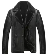 Factory Outlet! 2016 Men’s Leather Jacket Male Fur Coat Real Leather Jackets Coat For Men Plus Size: M -XXXL