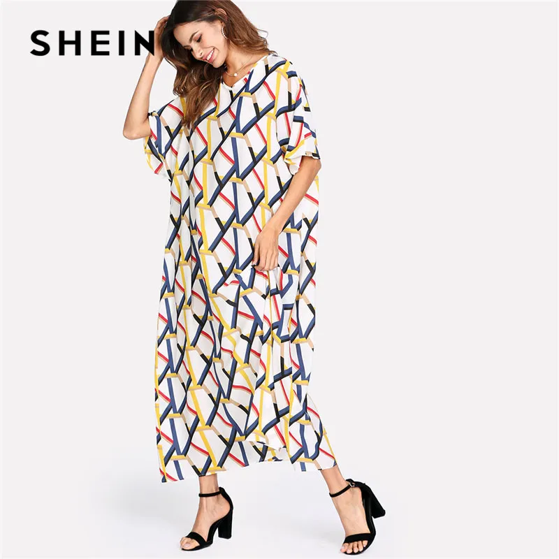 shein allover print dress