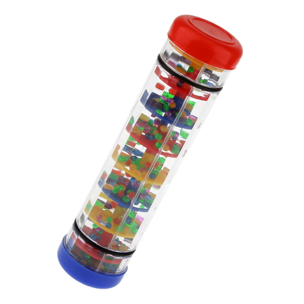 MagiDeal Hot Sale 1Pc Plastic Rain Sound Maker Shake Colorful Beads for Children Baby Kids Learn Play Toy Birthday Gift 3kinds