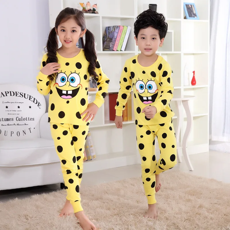 2016 new children thermal underwear cartoon kids long johns cotton
