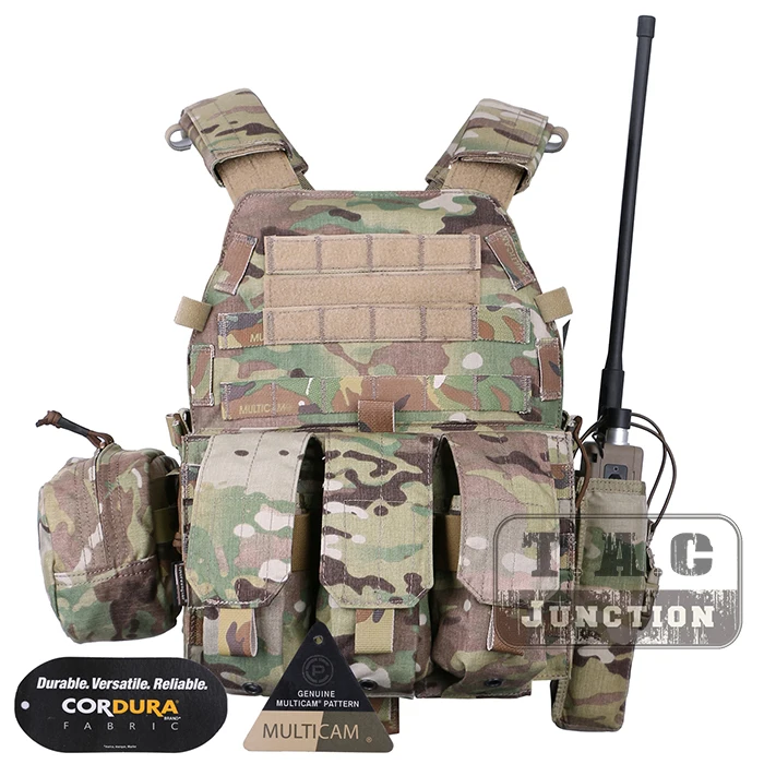 

Emerson Tactical Modular MOLLE LBT-6094A Plate Carrier EmersonGear LBT 6094A Combat Vest w/ M4 M16 5.56 .223 Magazine Pouches