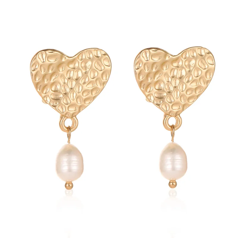 

2019 New Cute Natural Freshwater Pearl Beads Gold Drop Earrings for Girl Ear Woman Long Dangle Earrings Party Jewelry
